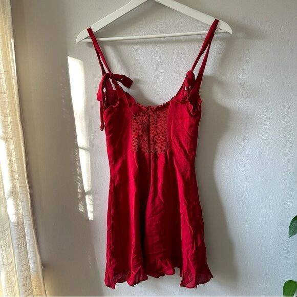 Reformation Christine Dress in Lipstick Red - Picture 6 of 10